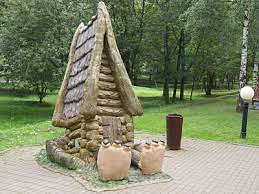 Small Log Cabin Sculpture